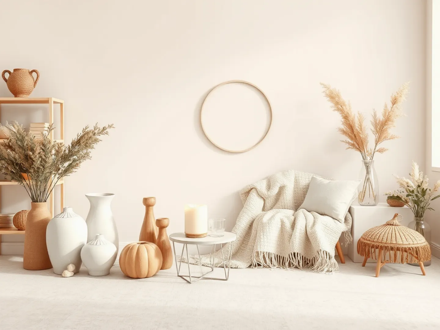 Styling tools and decor items background